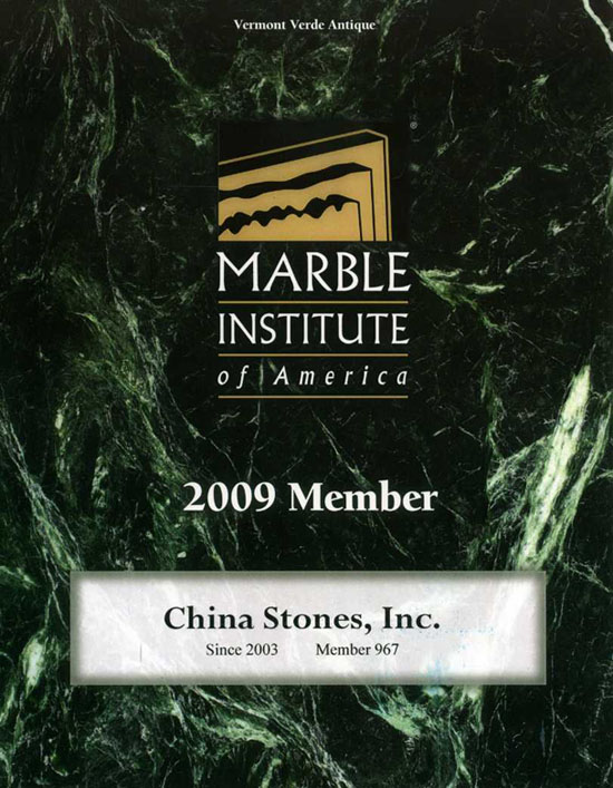 Member of Marble Institute of America (MIA) 